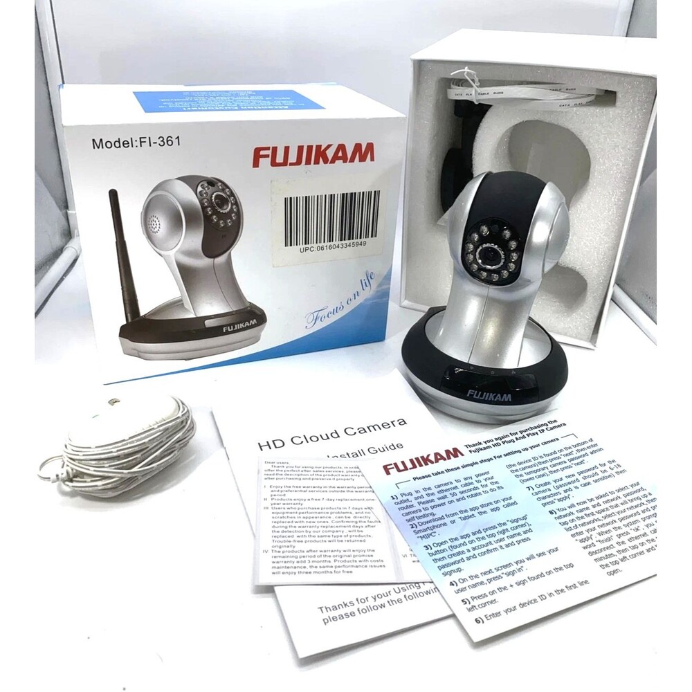 Fujikam FI-361 Wireless Two-Way Audio Night Vision IP/Network Security Camera Op